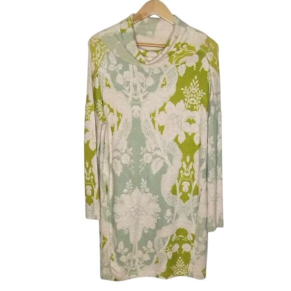 Saturday/Sunday by Anthropologie Cowl Neck Floral Sweater Dress Small NWT - Picture 1 of 8